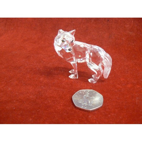 42 - SWAROVSKI CRYSTAL RED RIDING HOOD FAIRYTALE WOLF FIGURINE 207549 SLIGHT CHIP TO ONE EAR