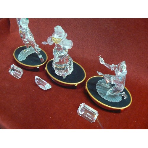 1 - COMPLETE SET OF SWAROVSKI CRYSTAL MASQUERADE / COLUMBINE A.7400 NR 200000 /HARLEQUIN A 7400 NR 20010... 