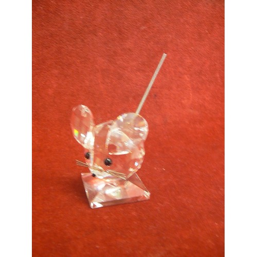 2 - SWAROVSKI CRYSTAL A LARGE MOUSE ART 7631 NR 040 000 WITH BOX