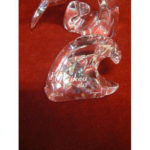 5 - SWAROVSKI CRYSTAL PAIKEA WHALE. BOXED  SCS PLAQUE 2012    A 9100 NR 000 337  WITH CERTS OF AUTH.