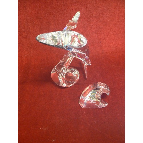 5 - SWAROVSKI CRYSTAL PAIKEA WHALE. BOXED  SCS PLAQUE 2012    A 9100 NR 000 337  WITH CERTS OF AUTH.