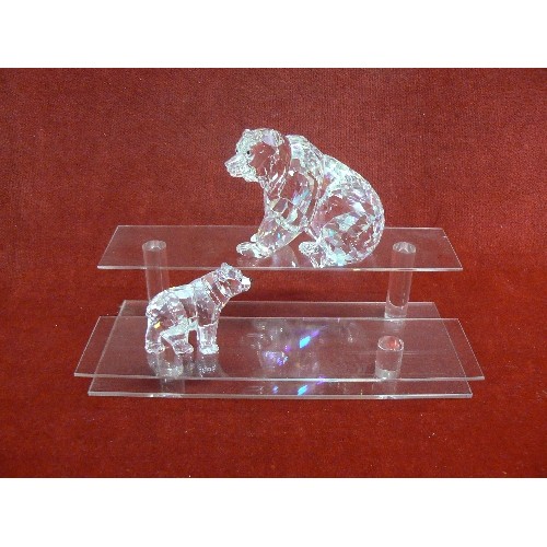 24 - SWAROVSKI crystal Figurine Grizzly Bear 243880, Swarovski & Cubs 0866407 and Boxes.