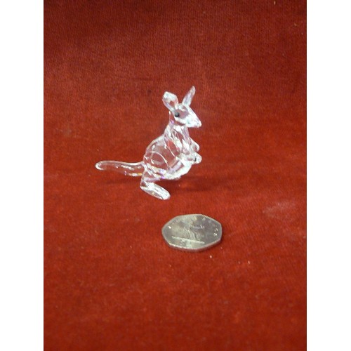 54 - SWAROVSKI CRYSTAL KANGAROO WITH BABY JOEY FIGURINE 181756