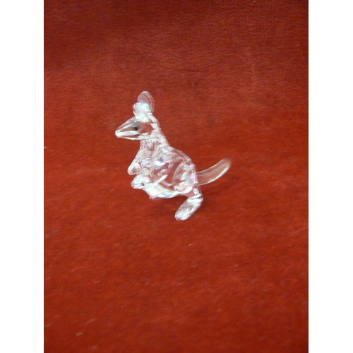 54 - SWAROVSKI CRYSTAL KANGAROO WITH BABY JOEY FIGURINE 181756