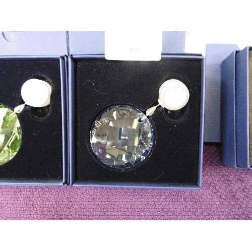 59 - 3 RARE Swarovski Crystal SCS 2010 EARTH BROWN GREEN BLUE WINDOW ORNAMENT 1003284 Mint Boxed