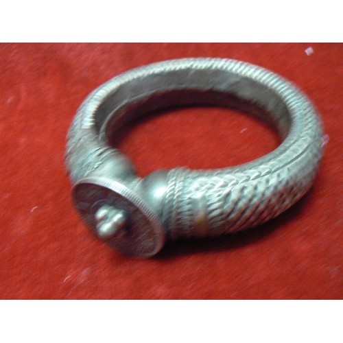 90 - 3 SILVER METAL CHINESE BRACELETS