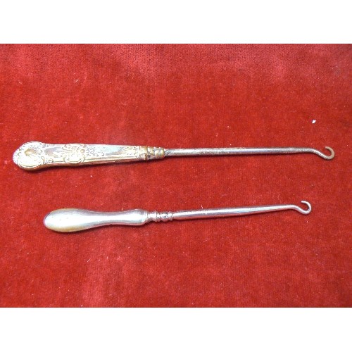 97 - COLLECTION OF BUTTON HOOKS AND SHOE HORN