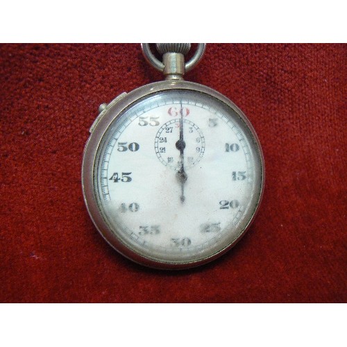 138 - VINTAGE BRITISH ARMY STOPWATCH CROWS FOOT PATT 3 NUMBER 10976 NEEDS T L C  PLUS AN OTHER STOP WATCH