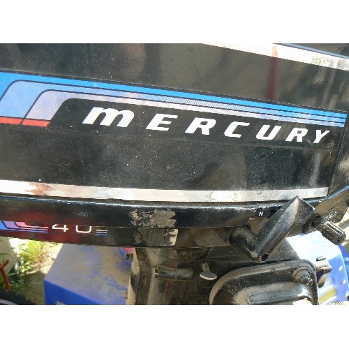 570 - MERCURY 2 STROKE OUTBOARD MOTOR MUC 40 4HP WITH TEST DRY STAND ENGINE NOT SEIZED