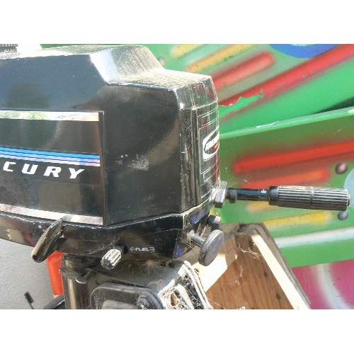 570 - MERCURY 2 STROKE OUTBOARD MOTOR MUC 40 4HP WITH TEST DRY STAND ENGINE NOT SEIZED