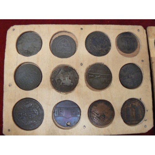 71U - A COLLECTION OF 24 EARLY TOKENS A NUMBER ARE IN VERY GOOD CONDITION