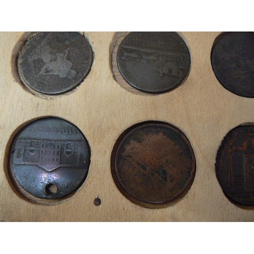 71U - A COLLECTION OF 24 EARLY TOKENS A NUMBER ARE IN VERY GOOD CONDITION