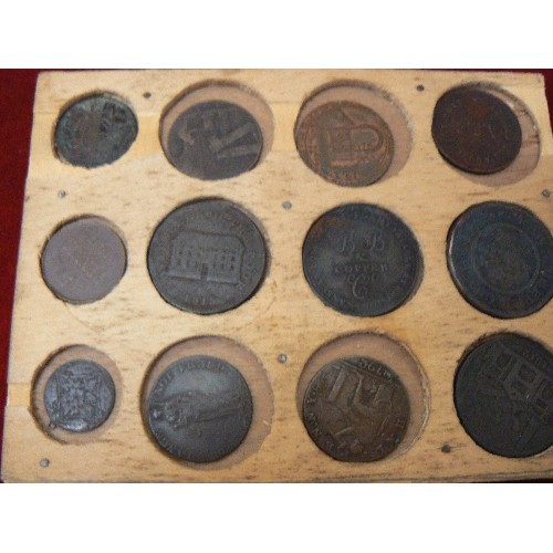 71U - A COLLECTION OF 24 EARLY TOKENS A NUMBER ARE IN VERY GOOD CONDITION