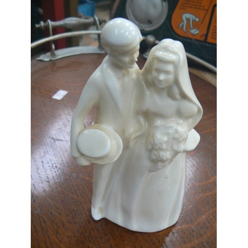 443 - ROYAL DOULTON IMAGES 'BRIDE & GROOM' FIGURE IN IVORY PORCELAIN.