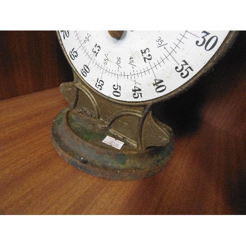 VINTAGE SALTER SILVER AND COPPER CHECKER SCALES.