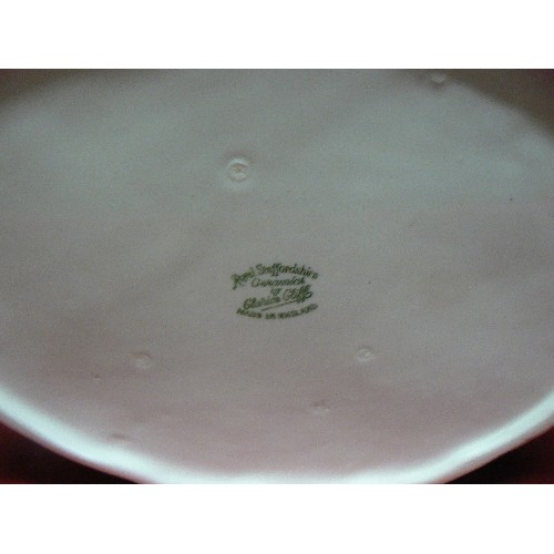 75 - CLARICE CLIFF LOTUS FLOATING BOWL WITH PINK LOTUS PETALS. THE MARKS ARE ROYAL STAFFORDSHIRE  CERAMIC... 