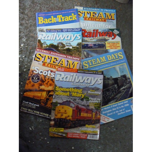 190 - QUANTITY OF STEAM RAILWAY/TRAIN MAGAZINES. INC BACKTRACK, STEAM RAILWAY, RAILWAYS ILLUSTRATED ETC