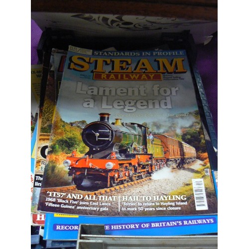 190 - QUANTITY OF STEAM RAILWAY/TRAIN MAGAZINES. INC BACKTRACK, STEAM RAILWAY, RAILWAYS ILLUSTRATED ETC