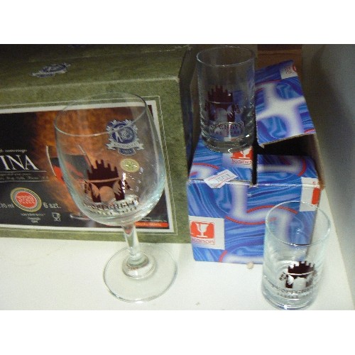 194 - WINE & SHOT GLASS SETS. 2 X BOXED SETS OF 6.