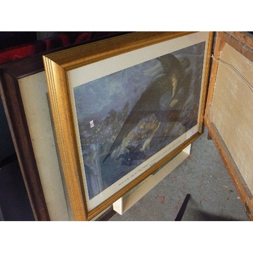 202 - LARGE QUANTITY OF FRAMED PICTURES, OIL PAINTINGS, PRINTS AND CANVASES.