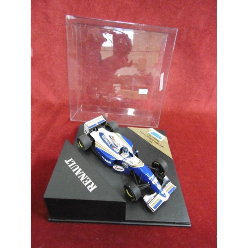 92 - WILLIAMS RENAULT FW16. DAMON HILL. 5017. DIE-CAST RACING CAR IN PERSPEX DISPLAY BOX.