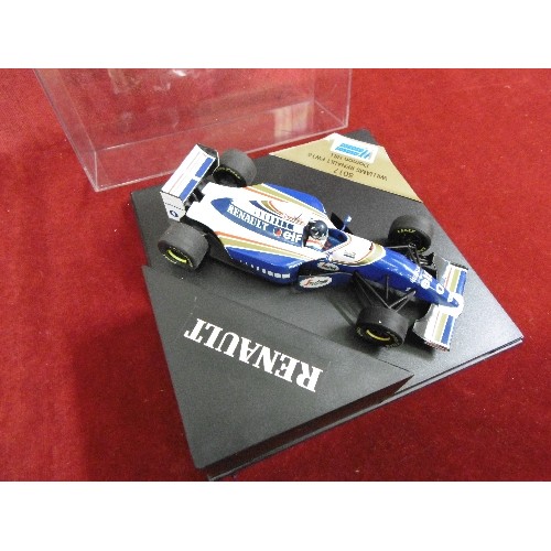 92 - WILLIAMS RENAULT FW16. DAMON HILL. 5017. DIE-CAST RACING CAR IN PERSPEX DISPLAY BOX.