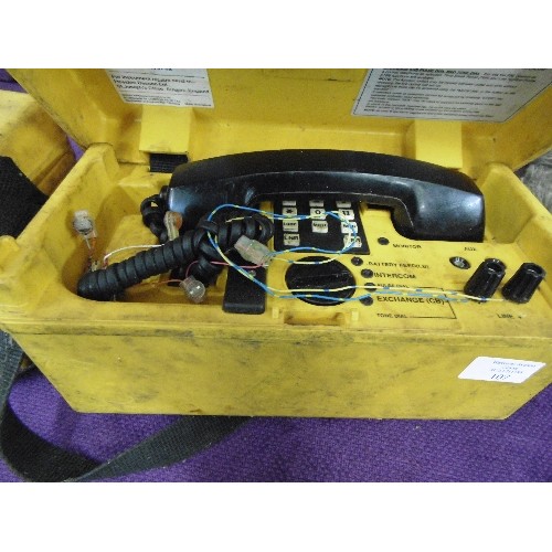 107 - BT TELEPHONE 286B. PROFESSIONAL ENGINEER PHONE, IN YELLOW CARRY CASE.