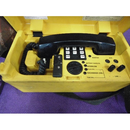 107 - BT TELEPHONE 286B. PROFESSIONAL ENGINEER PHONE, IN YELLOW CARRY CASE.