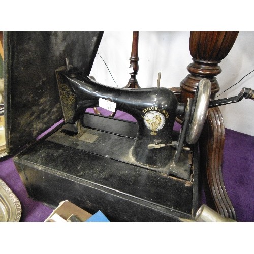 113 - VINTAGE TAILOR BIRD SEWING MACHINE