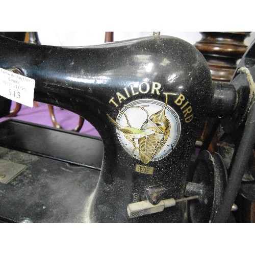 113 - VINTAGE TAILOR BIRD SEWING MACHINE