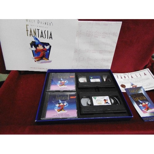 85 - WALT DISNEY'S FANTASIA. LIMITED COMMEMORATIVE EDITION BOXED SET, INCLUDES 2 X VHS VIDEOS, 2 X SOUNDT... 