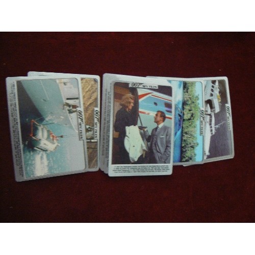 253 - JAMES BOND 007 SPY FILE CARDS. VILLAINS, ALLIES, LOCATIONS, VEHICLES ETC ETC.