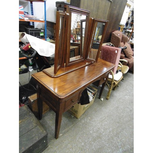 456 - WILLIS & GAMBIER, ANTOINETTE, FRENCH CHERRYWOOD, LARGE TRIPLE DRESSING TABLE MIRROR. APPEARS VGC