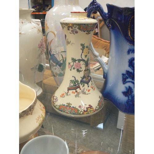 346 - COLLECTION OF VINTAGE VASES AND JUGS. INC MEAKIN, J'FRYER ETC.