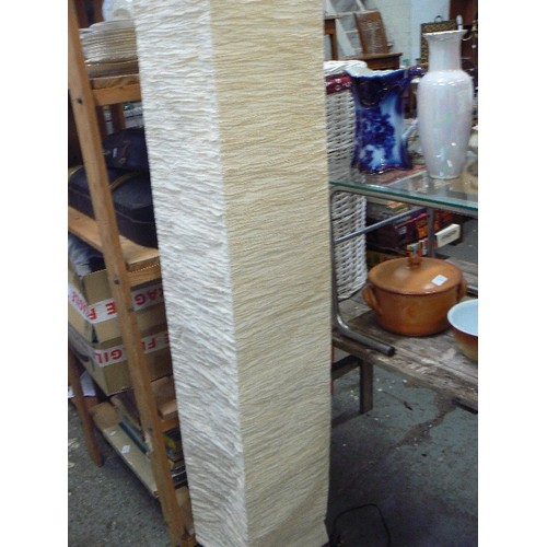 409 - CONTEMPORARY PAPER TOWER FLOOR LAMP.