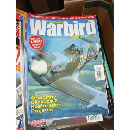 440 - CRATE FULL OF WARPLANE RELATED MAGAZINES. INC SPITFIRE, LUFTWAFFE EAGLES, MUSTANG, HURRICANE SALUTE ... 