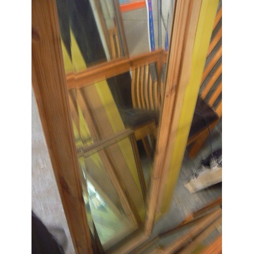 528 - 5 X MIRRORS. INC CONTEMPOARY TALL FRAMED WALL MIRRORS.