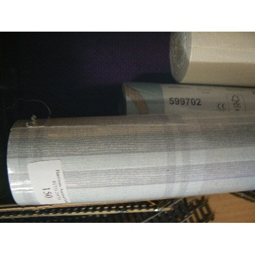 150 - 4 X WALLPAPER ROLLS. MIXED. PACKAGED/UNUSED.