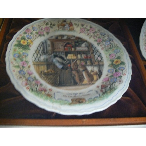 200 - 5 X WEDGEWOOD LIMITED EDTION BONE CHINA PLATES 'FOXWOOD TALES' BY BRIAN PATERSON. INC 'FOXWOOD REGAT... 