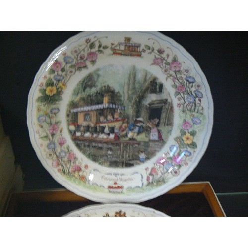 200 - 5 X WEDGEWOOD LIMITED EDTION BONE CHINA PLATES 'FOXWOOD TALES' BY BRIAN PATERSON. INC 'FOXWOOD REGAT... 