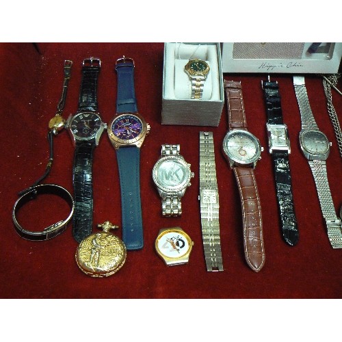 BOX OF LADIES AND GENTS WATCHES DANIEL HECHTER SMITHS POCKET