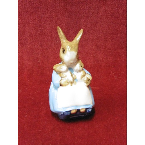 2 - ROYAL ALBERT BEATRIX POTTER MRS RABBIT & BUNNIES FIGURINE