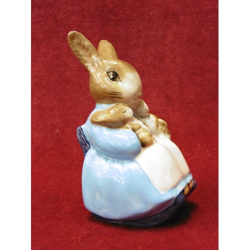 2 - ROYAL ALBERT BEATRIX POTTER MRS RABBIT & BUNNIES FIGURINE