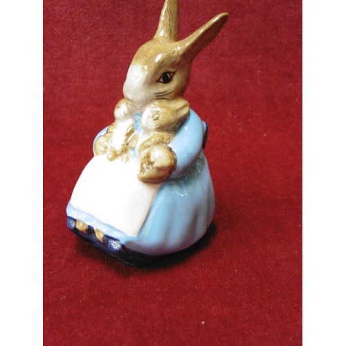 2 - ROYAL ALBERT BEATRIX POTTER MRS RABBIT & BUNNIES FIGURINE