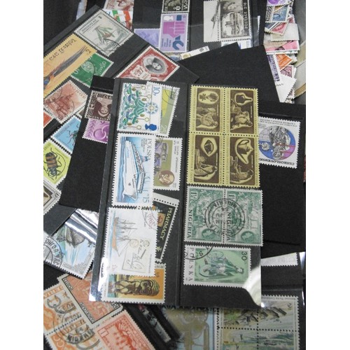 35 - BOX OF MIXED WORLDWIDE STAMPS - CHINA, POLAND, MALTA, VICTORIA, ETC