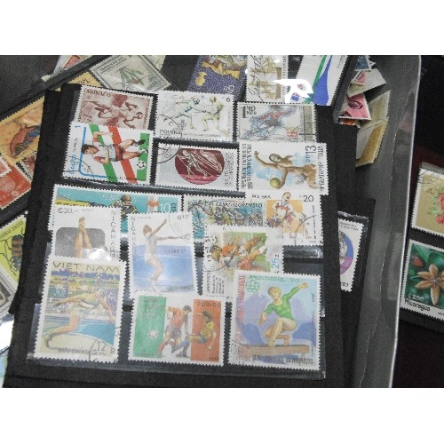 35 - BOX OF MIXED WORLDWIDE STAMPS - CHINA, POLAND, MALTA, VICTORIA, ETC