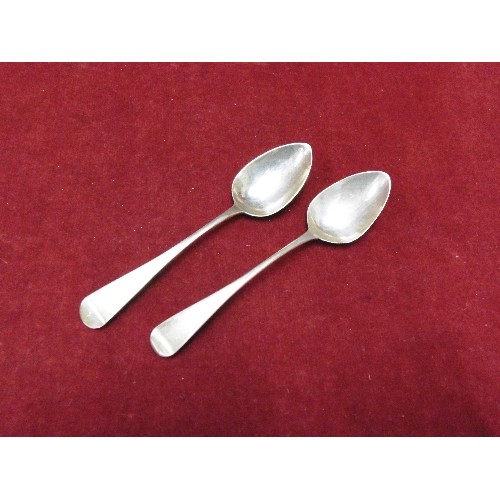 36 - 2 GEORGIAN SILVER HALLMARKED TEASPOONS