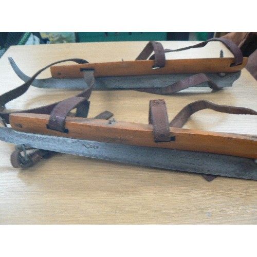 587 - PAIR OF VINTAGE JOHN WILSON ICE SKATES