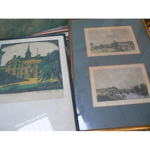 595 - QUANTITY OF FRAMED AND GLAZED PRINTS