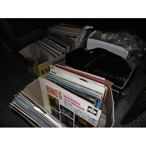 333 - LARGE QUANTITY OF 45'S & LP RECORDS. INC HERMANS HERMITS, JOHNNY MATHIS ETC.